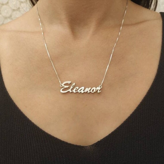 925 Sterling Silver Cursive Name 
