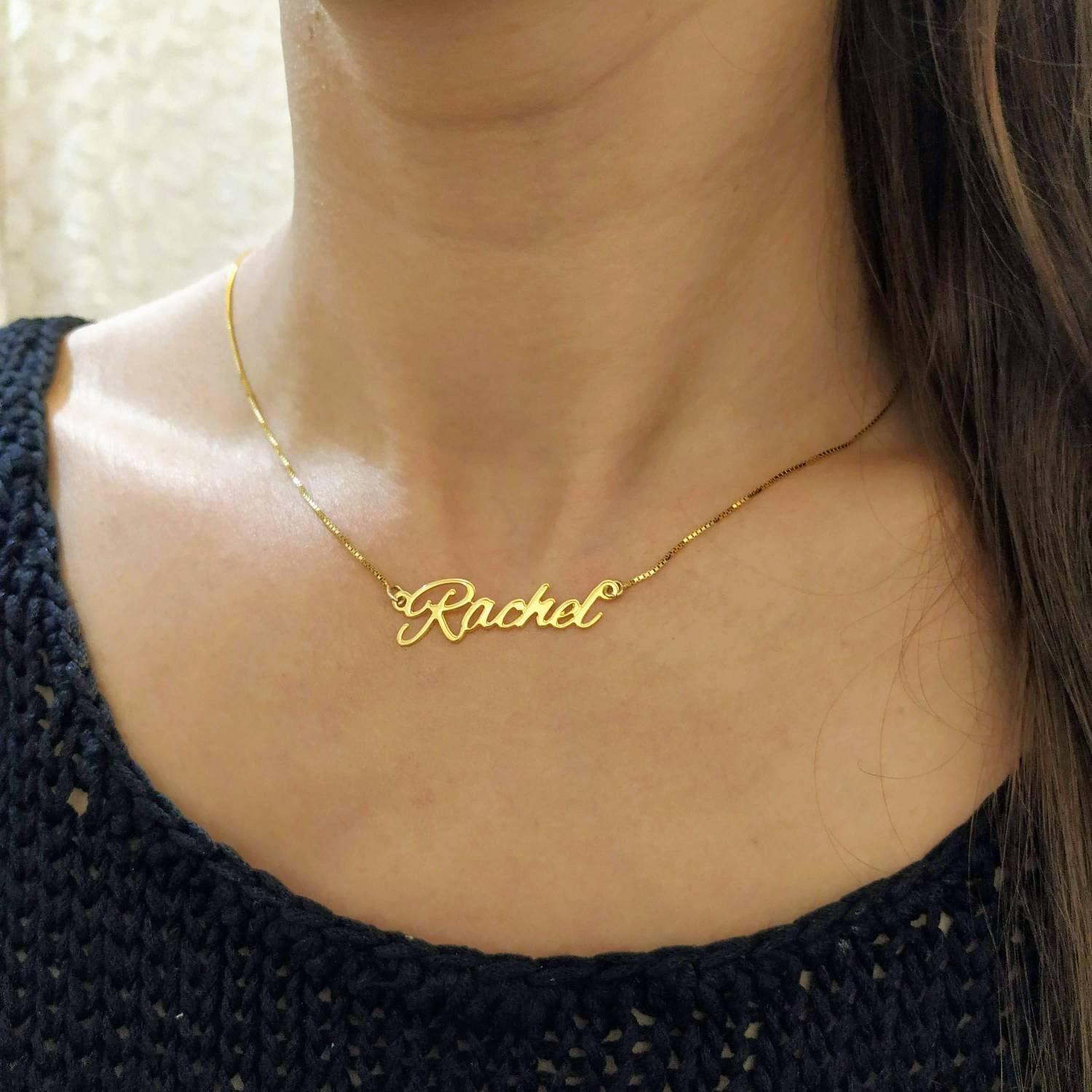 Collar medalla con nombre personalizado – chic bisuteria online