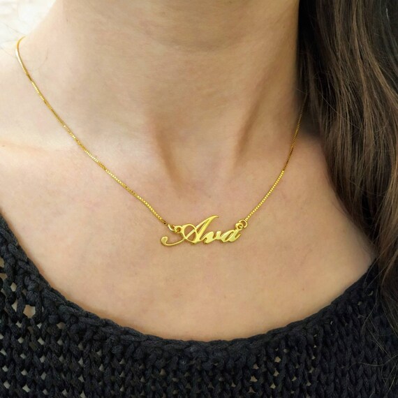 Personalized Gold Plated Necklace With 