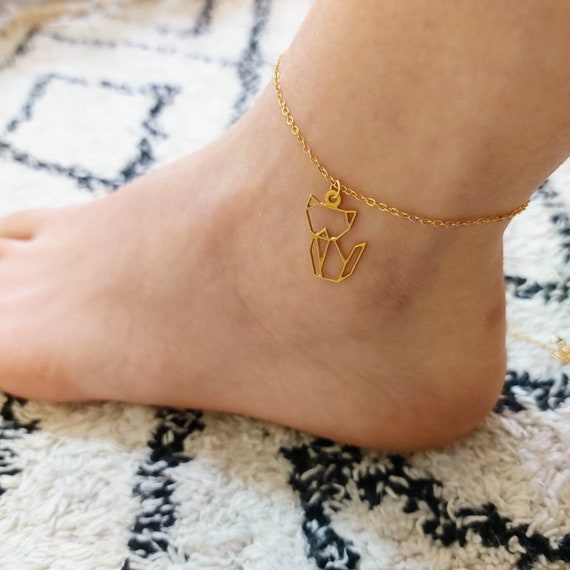 Cat anklet deals