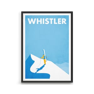 Personalised ski poster / Vintage style ski art / Ski gift ideas