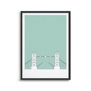 Tower Bridge London art print / London icon travel poster