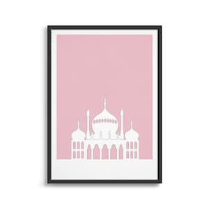 Brighton Royal Pavilion UK art print / Brighton travel poster