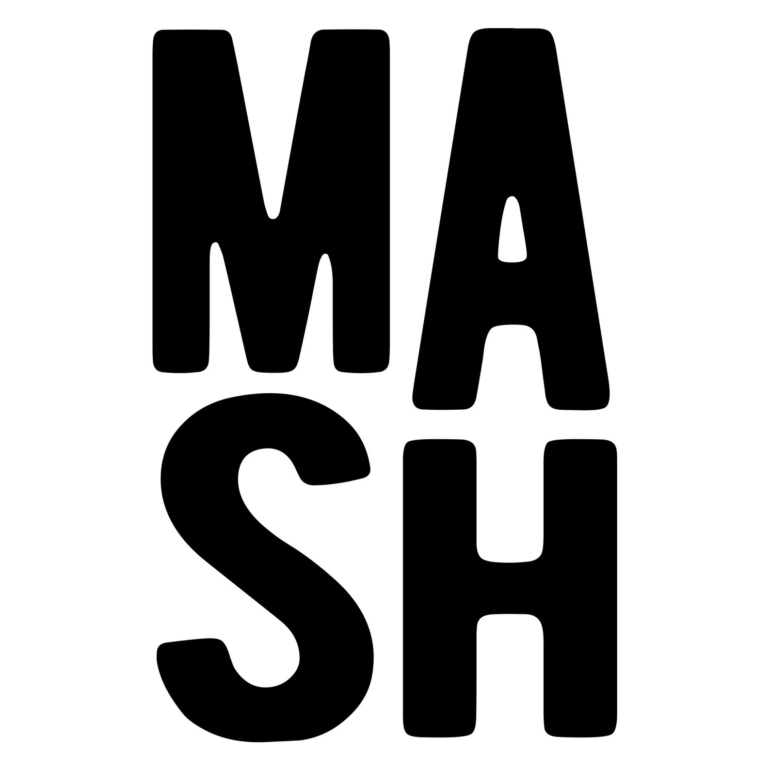 Cool Modern Typography Art Print Featuring the Word Mash. an  Etsy
