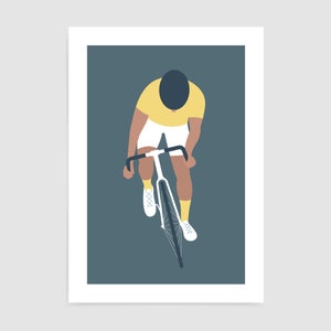 Cycling art print / Modern bicycle poster / Gift ideas for cyclist image 2