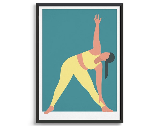 Yoga poster / Yoga decor / Art print gift for pilates or yoga lover