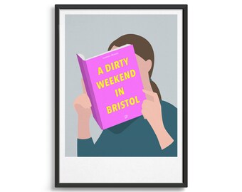 Personalised book poster / Anniversary or birthday gift for a book lover