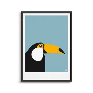 Toucan poster / Tropical bird art print