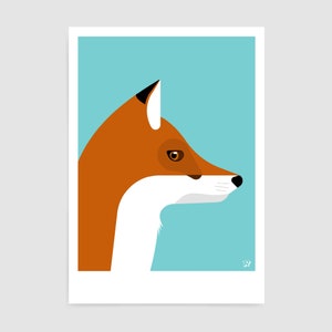 Fox art print for nursery / Gift for animal lover image 4