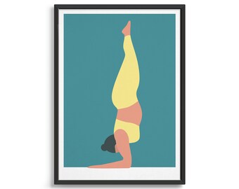 Yoga gift / Yoga pose art print / Home studio gym decor