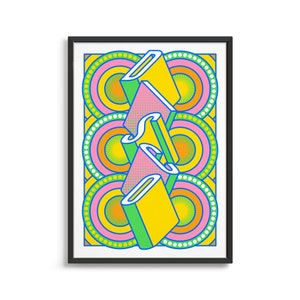Disco Poster / Disko Wand Kunst / 70er Jahre Nostalgie / Geschenk für Musik Liebhaber