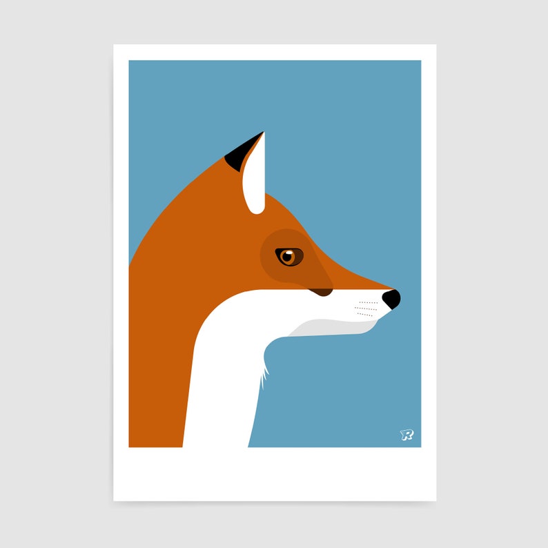 Fox art print for nursery / Gift for animal lover image 5