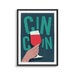 Cin Cin bar poster / Gift for wine lover / Kitchen wall art 