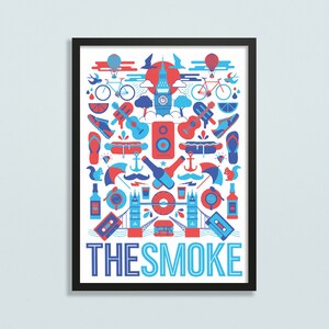 Kunst Poster London / Tower Bridge und Big Ben / Das ideale Geschenk für einen Londoner
