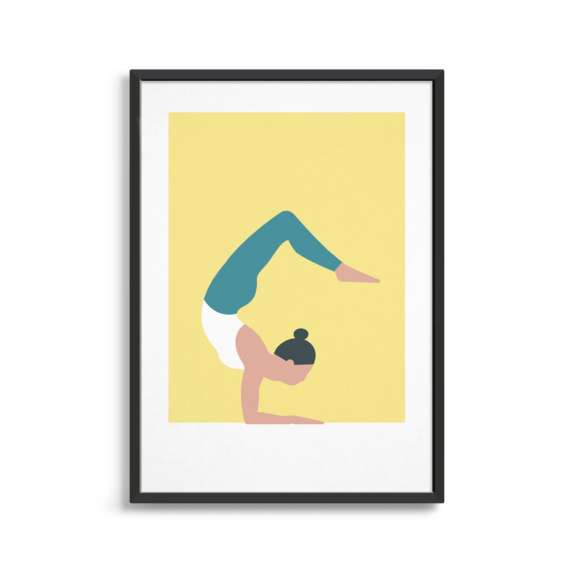Scorpion Pose / Yoga Art Print / Yoga Studio Decor / Yoga Gift for Wife /  Pilates Poster / Positive Vibes Kitchen Art -  Canada