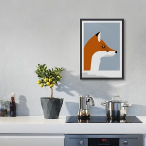 Fox art print for nursery / Gift for animal lover image 8