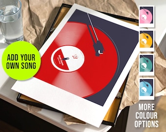 Custom Song Lyrics Art Print: Perfect Wedding, Anniversary Gift for Music Lovers & Couples