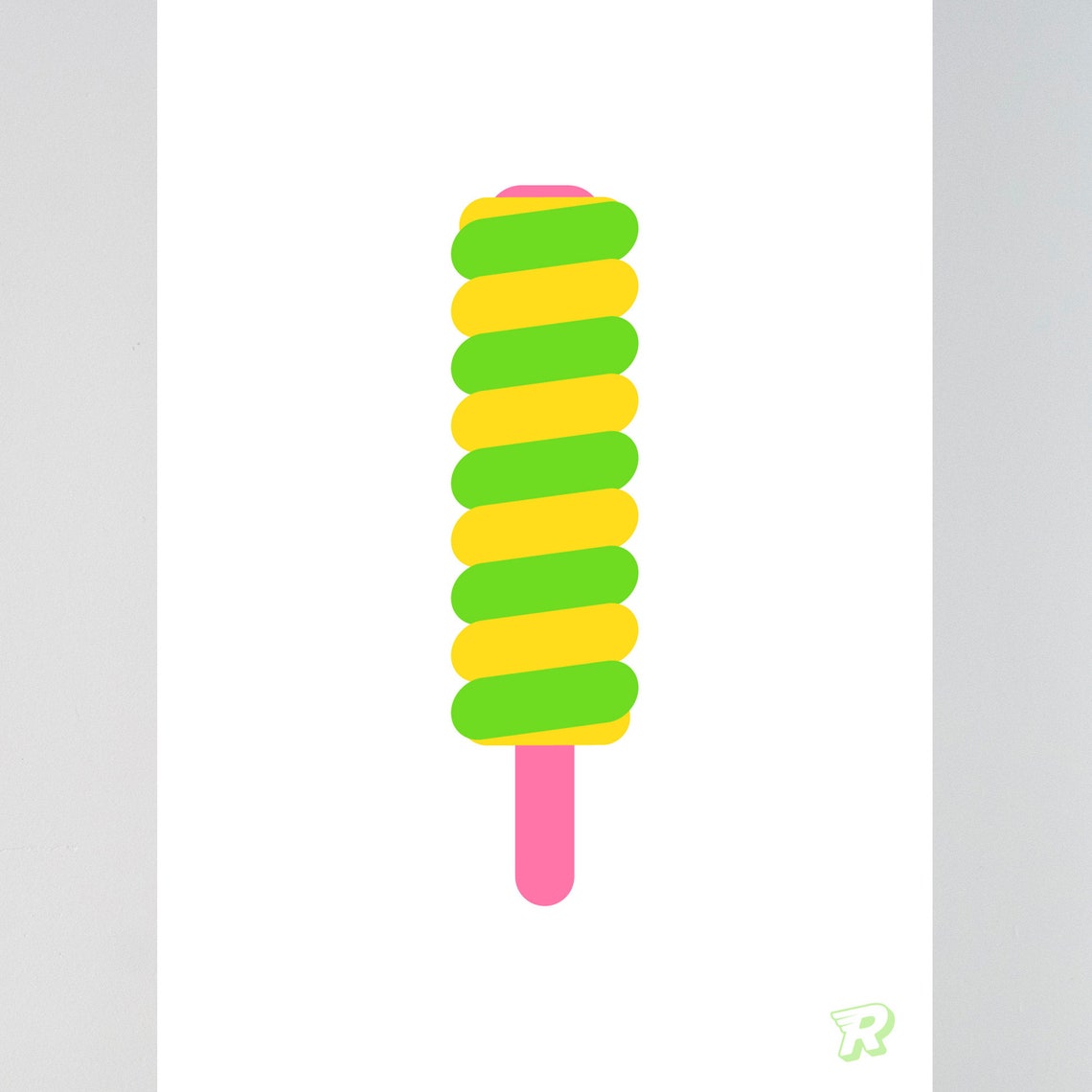 A Set of 3 Popsicle or Ice Lolly Art Prints / Summer Themed Etsy