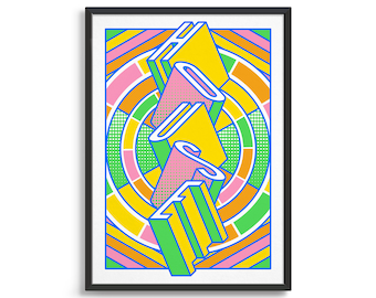 House music poster / Y2K decor / Gift for music lovers / Kitchen art for home bar or music studio