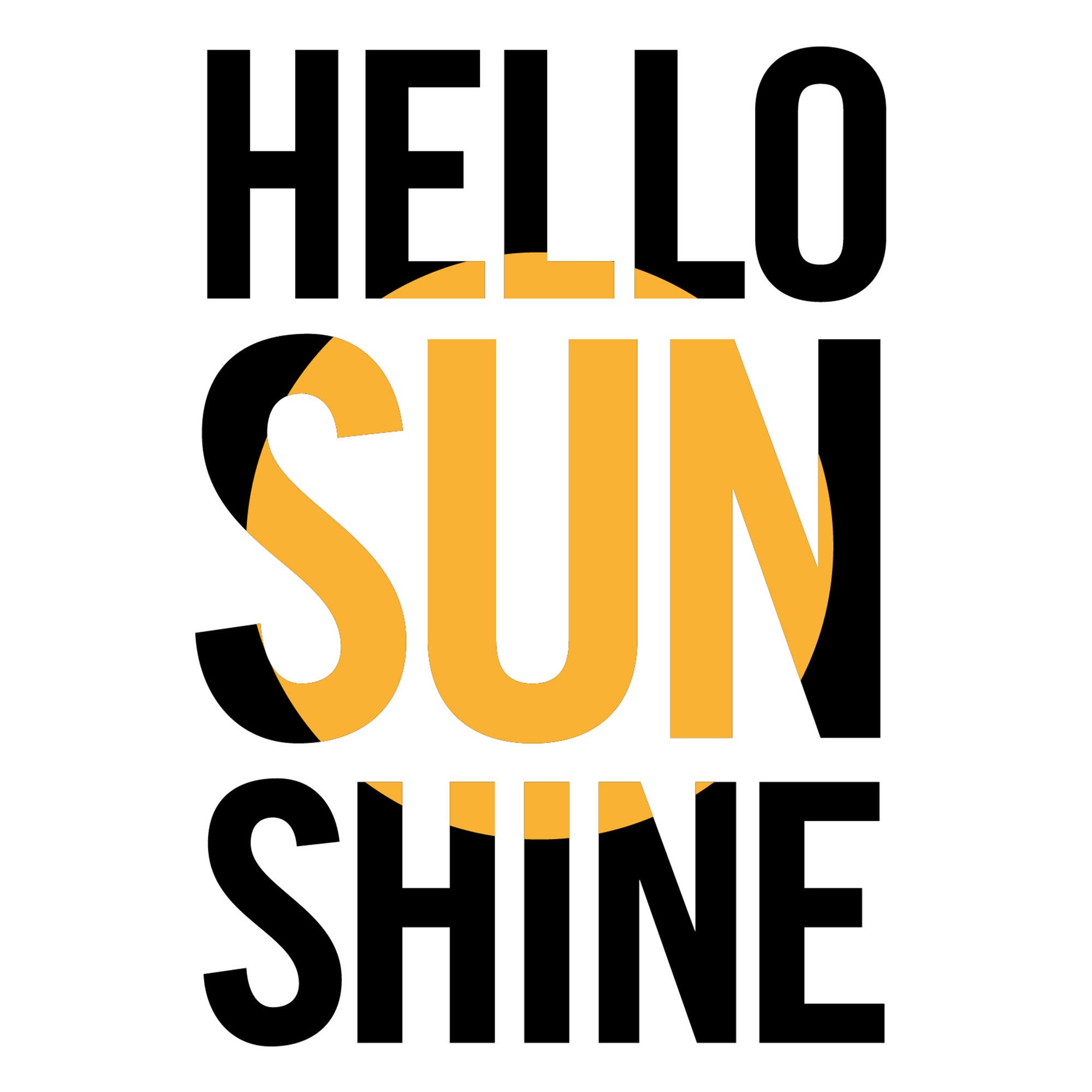 Hello Sunshine Typography Print / Anniversary Gift Ideas for - Etsy