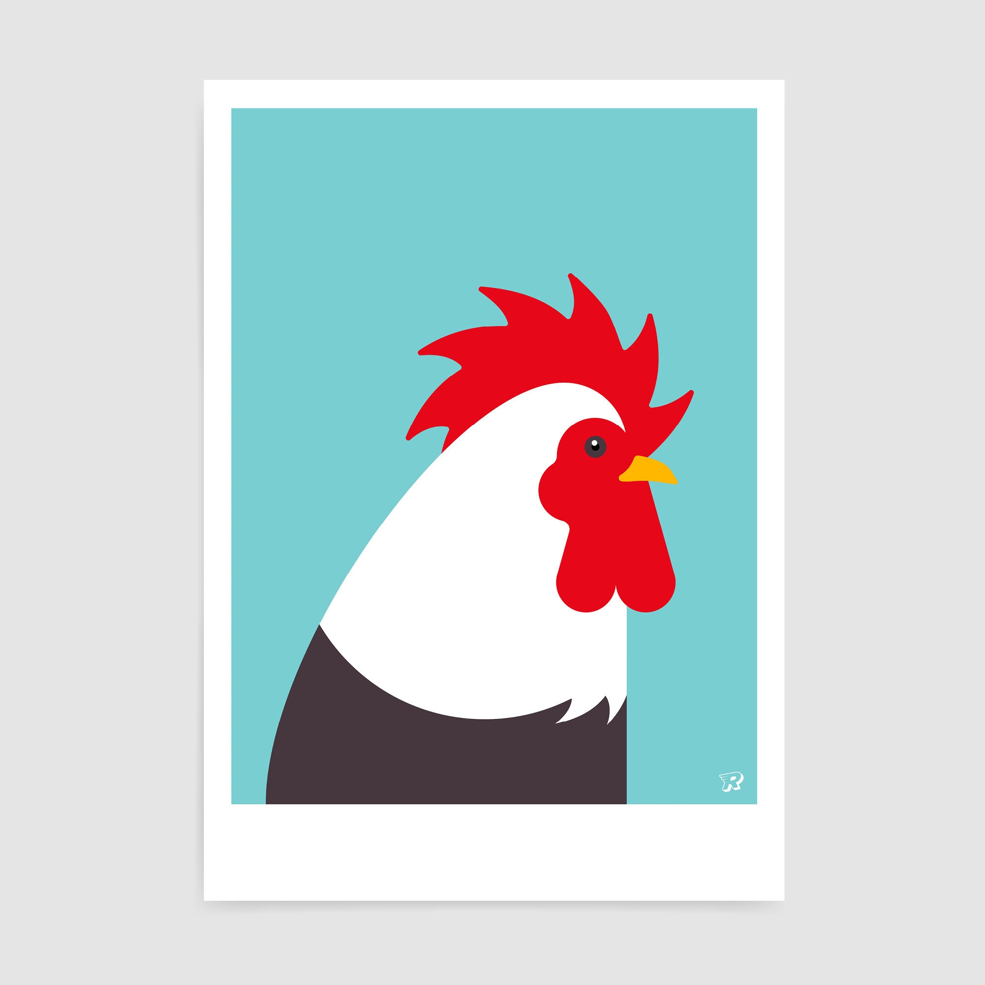 Chicken Poster / Modern Design Bird Print / Sassy Chicken / Funny ...