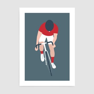 Cycling art print / Modern bicycle poster / Gift ideas for cyclist image 3