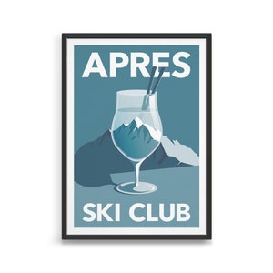 Personalisiertes Ski Poster / Apres Ski Club Poster / Skifahrer Poster / Geschenk für Skifahrer