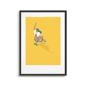 Skateboard wall art / Gift for skateboarder