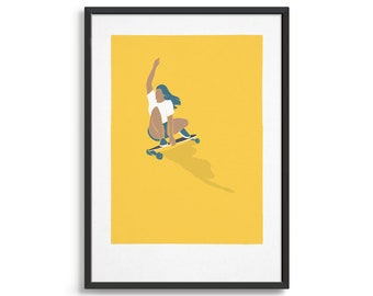 Arte murale con skateboard / Regalo per skateboarder