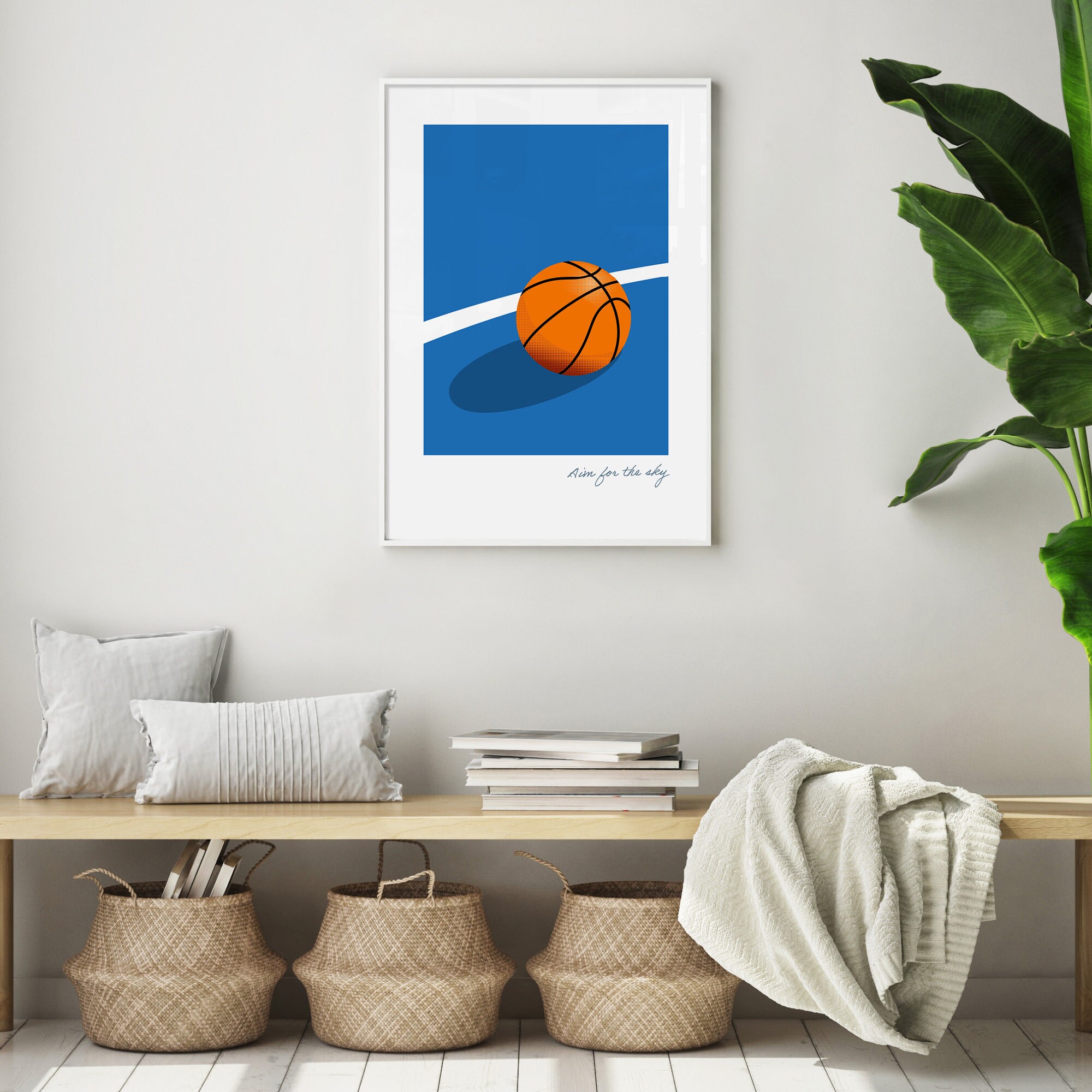 Personalised Basketball Poster / Custom Sport Print / Gift for Fathers ...