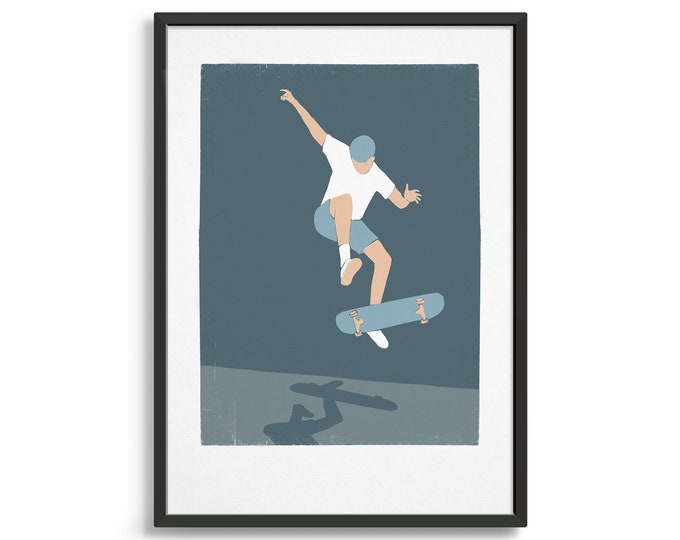 Skateboard poster / Skate print / Gift ideas for skateboarder