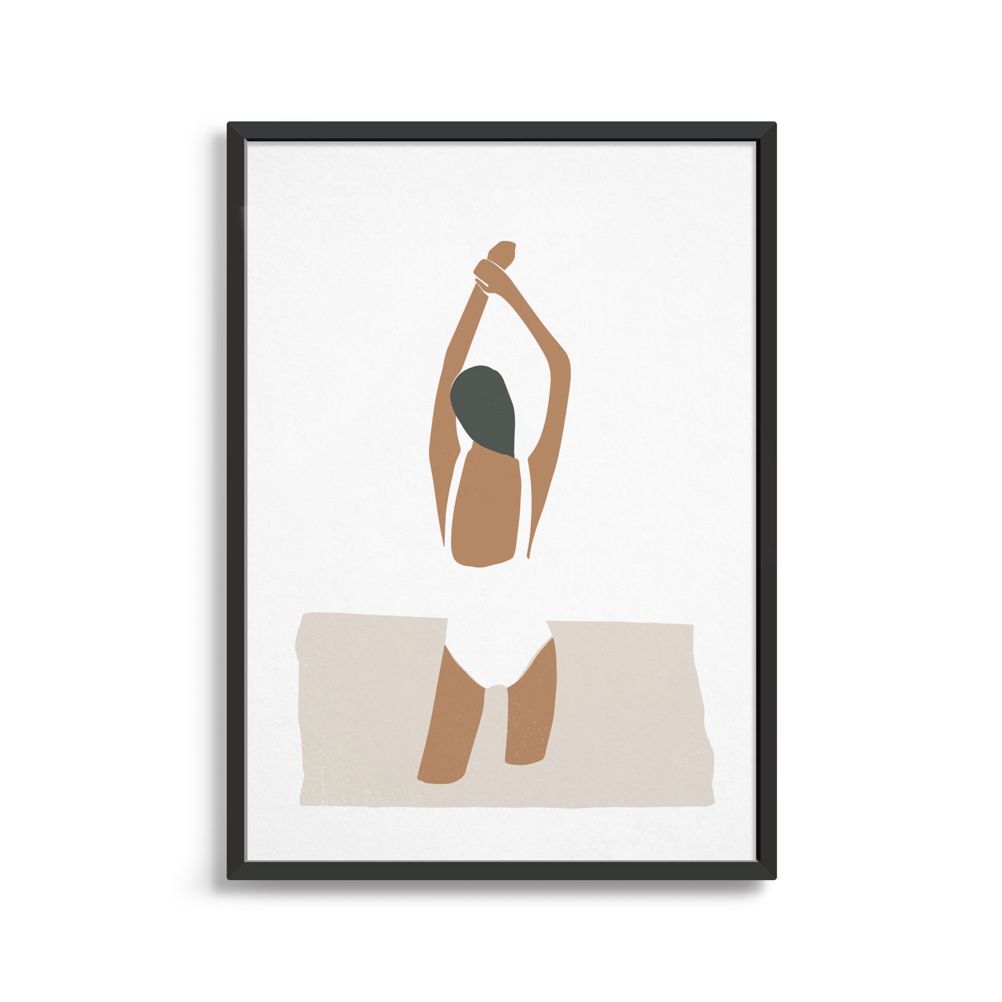 Woman in Swimsuit / Minimalist Art Print for a Modern Interior | Etsy