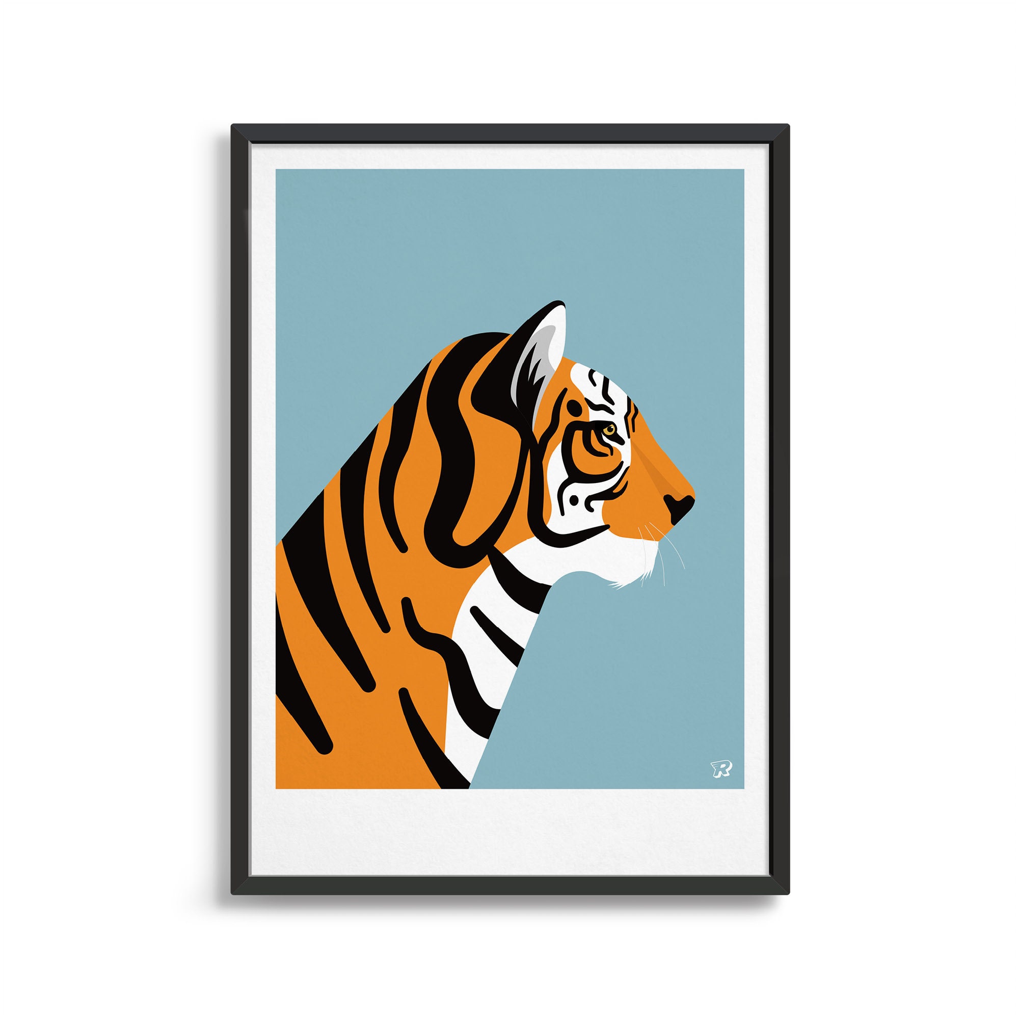 Tiger Art Print / Wild Animal Wall Art / Minimal Tiger Poster - Etsy Tiger Art Print / Wild Animal Wall Art / Minimal Tiger Poster - Etsy