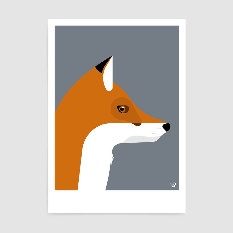 Fox art print for nursery / Gift for animal lover image 2