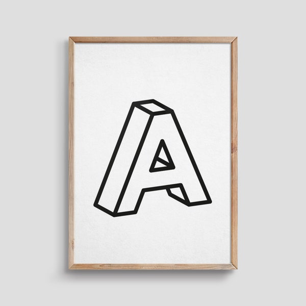 Modern Alphabet Poster - Etsy