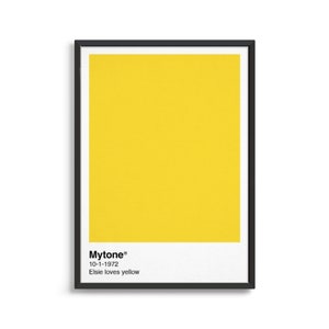 Impressão artística personalizada em cores e tipografia/Pôster de amostra de cores moderno e minimalista personalizado