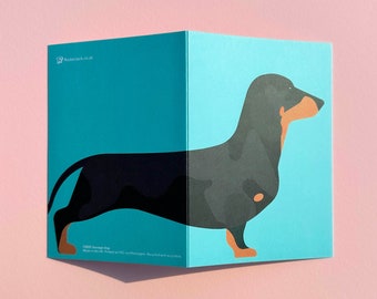 Sausage dog greeting card / Funny card for a dog lover / Blank card for any occasion