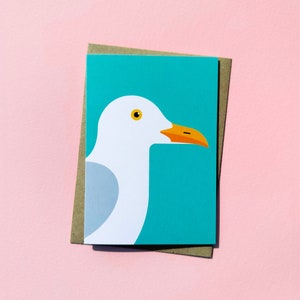 Tarjeta de felicitación de gaviota / En blanco para cualquier ocasión