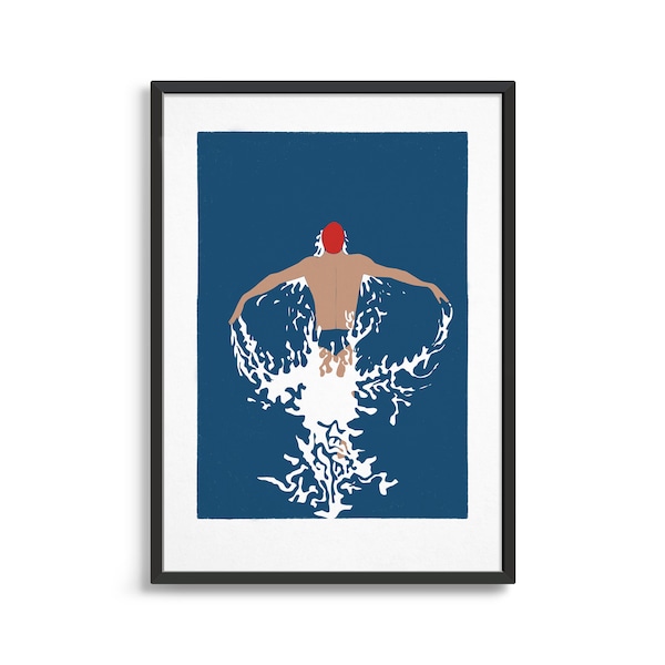 Swimmer Art Etsy UK