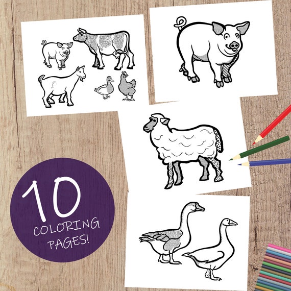 Farm Animal Coloring Pages - Mom. Wife. Busy Life. Farm Animal Coloring Pages - Mom. Wife. Busy Life.