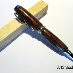 Stylo Plume, Roller et bille en bois d'AngéliqueFabrication Artisanale Française image 1