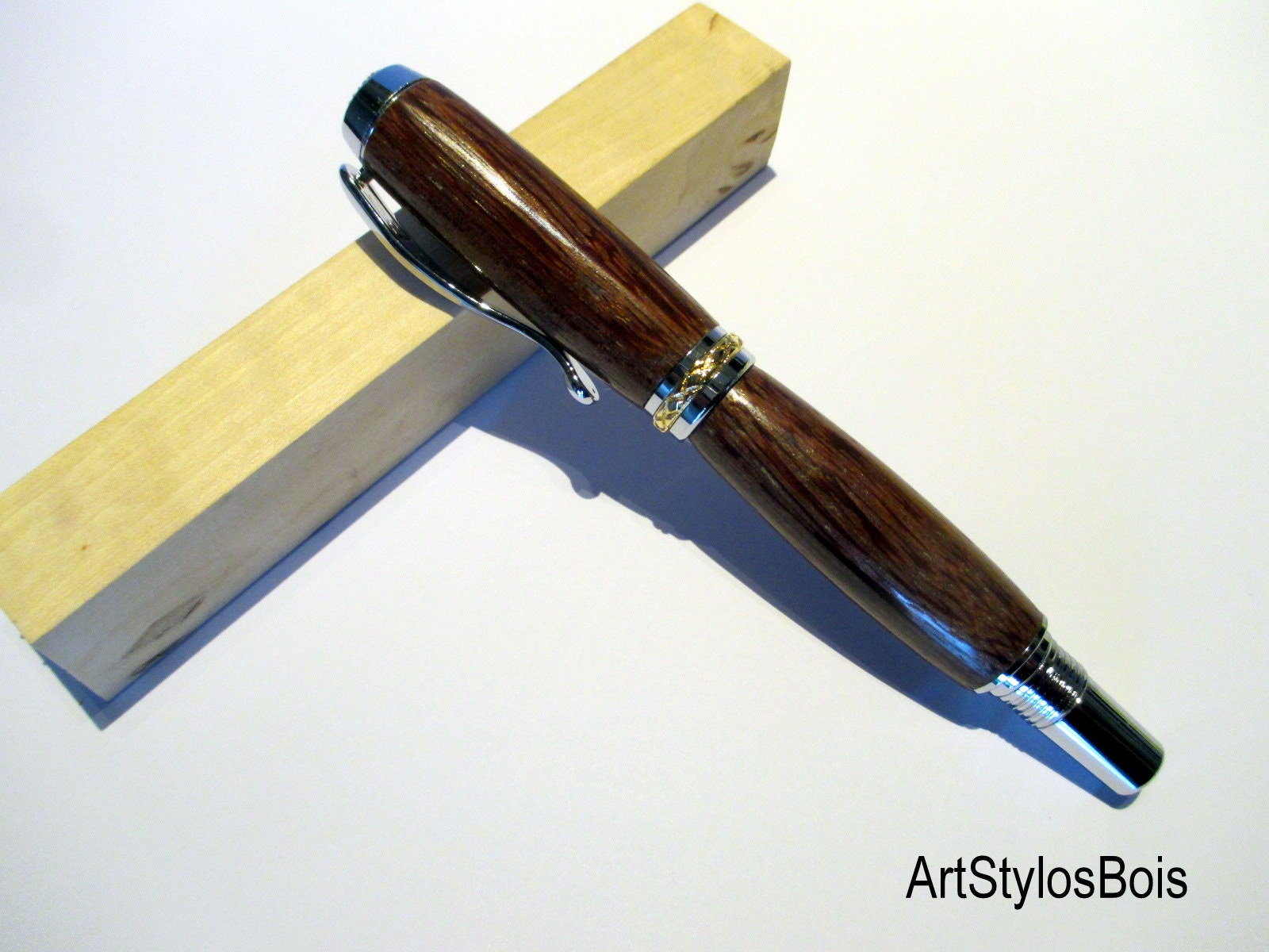 stylo Plume, Roller et Bille en Bois d'angéliquefabrication Artisanale Française