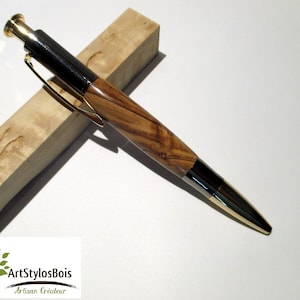 Olive Wood Ballpoint Pen ***French Artisanal Manufacturing***