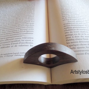 Bague de lecture, porte page de livre bois Vintage, fait main, personnalisables : Fabrication Artisanale Française Noyer