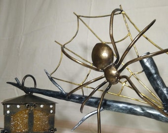 Lámpara forjada con araña