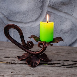 Metal medieval candle holder, medieval gothic home decor, iron candle sconce torch, medieval gift for her