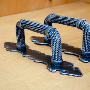 Door handles - 2pcs, barn door handles. Wrought iron handles,