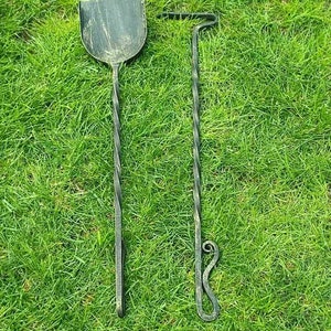 Forged poker + forged scoop forged by hand