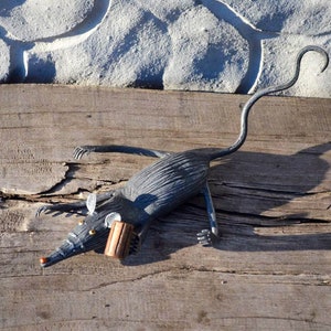 wrought iron mouse,  garden decor