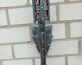 geschmiedete Fackel, geschmiedeter Wandleuchter, Wikinger Fackel, Wandleuchter im mittelalterlichen Stil